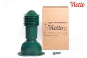 Труба вентиляционная Viotto D-110 мм, для фальц. кровли и гибкой черепицы (Зеленая) с утеплителем